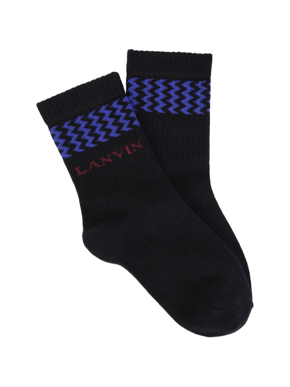 Set di due calzini per bambino Lanvin Kids multicolore con motivo a chevron N30454 N70 LANVIN KIDS