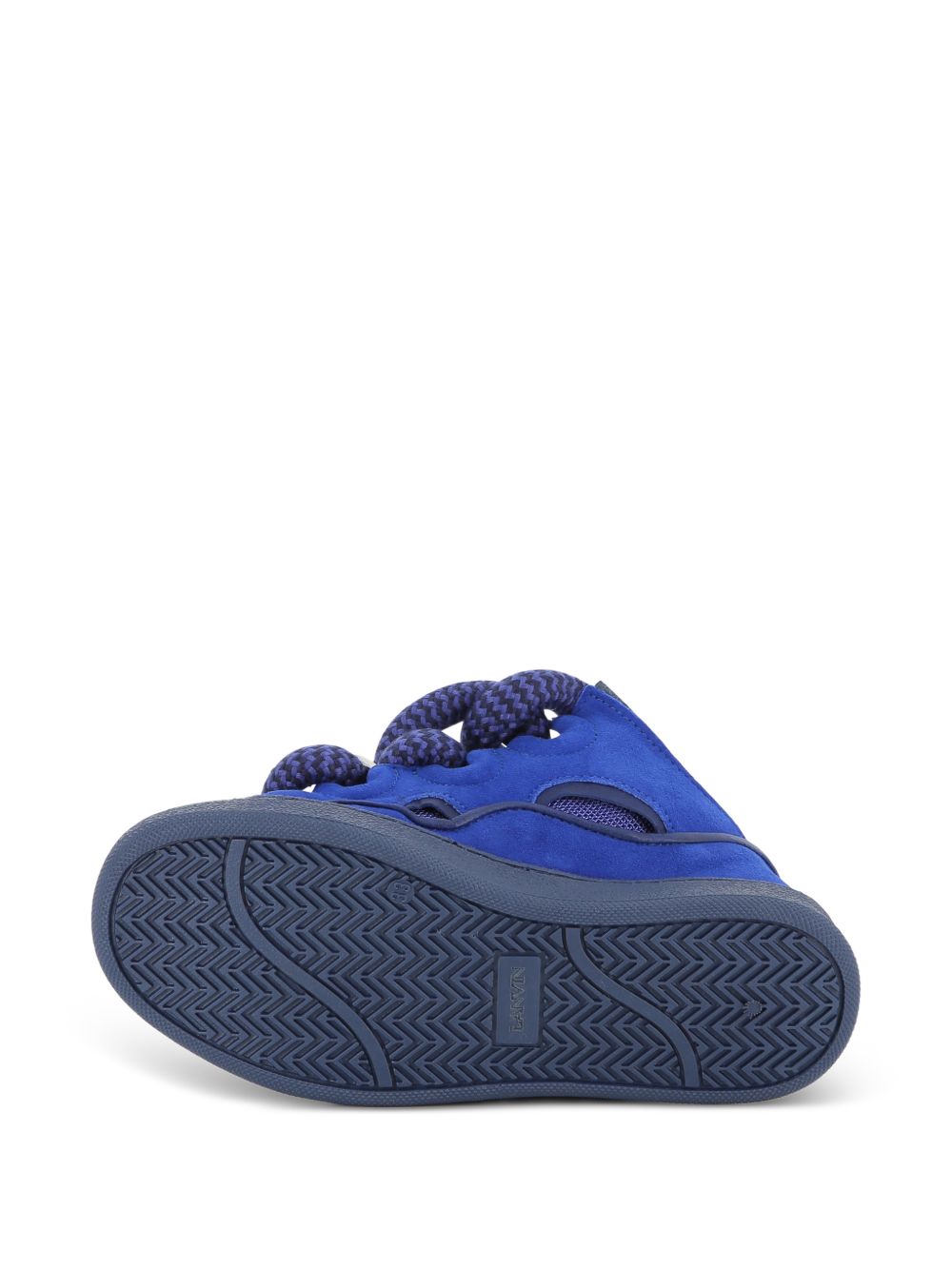 Sneakers Curb per bambini Lanvin Kids blu con finitura scamosciata N30457 80A LANVIN KIDS