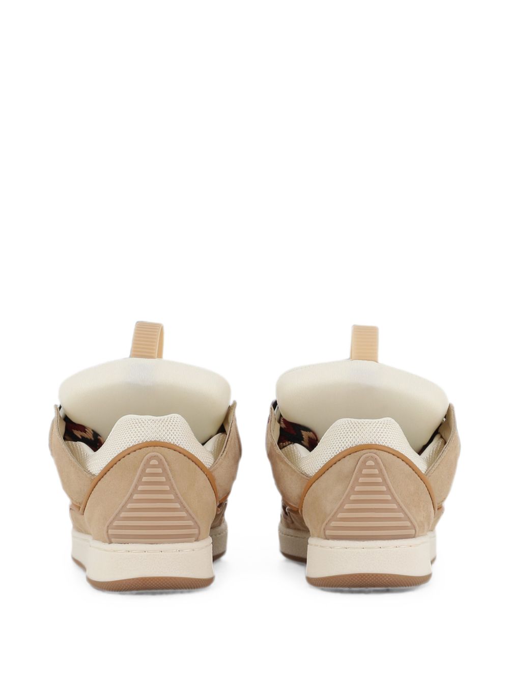 Sneakers per bambino Lanvin Enfant beige con lacci con stampa a zigzag N30458 P51 LANVIN KIDS