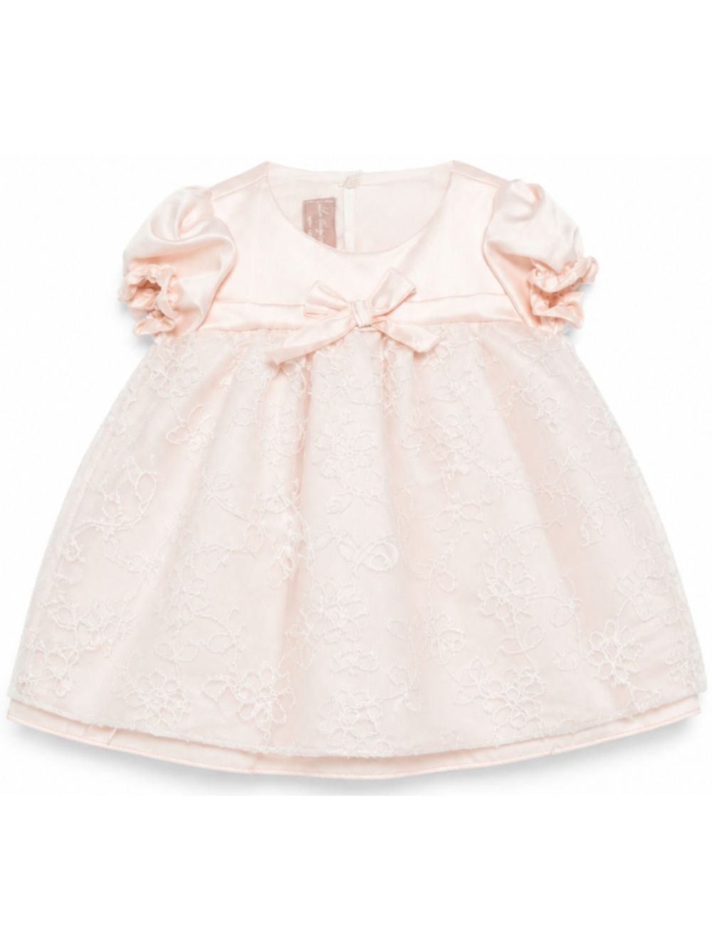 Abito per neonata La Stupenderia rosa in pizzo floreale con dettaglio fiocco 3CBAB04 X34 LA STUPENDERIA KIDS
