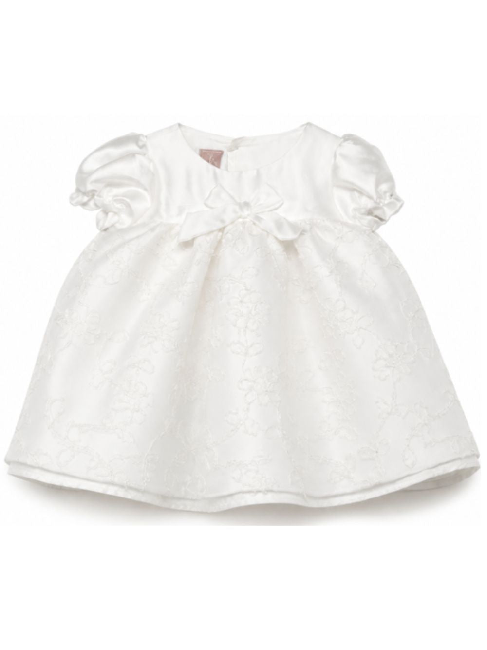 Abito per neonata La Stupenderia bianco in pizzo floreale con dettaglio fiocco 3CBAB04 X35 LA STUPENDERIA KIDS