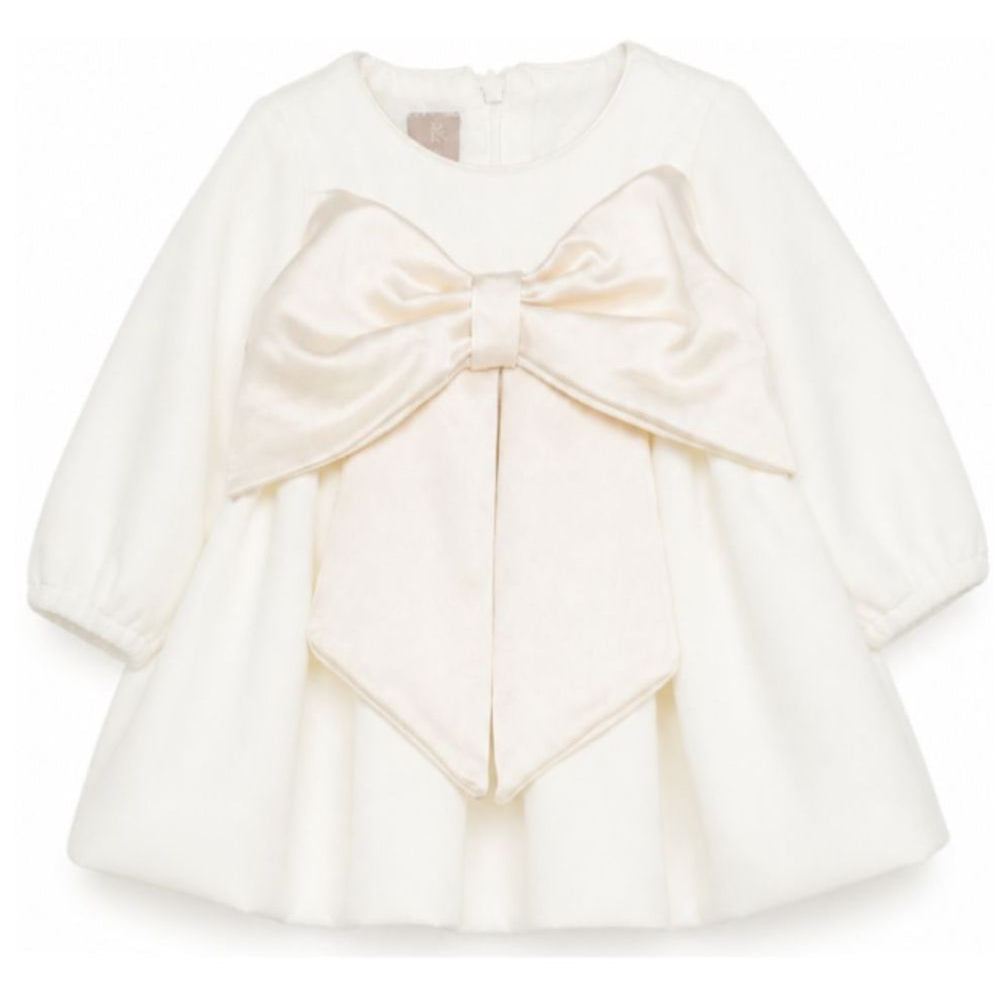 Abito per neonata La Stupenderia Kids bianco con dettaglio fiocco 3CBAB08 V02 LA STUPENDERIA KIDS