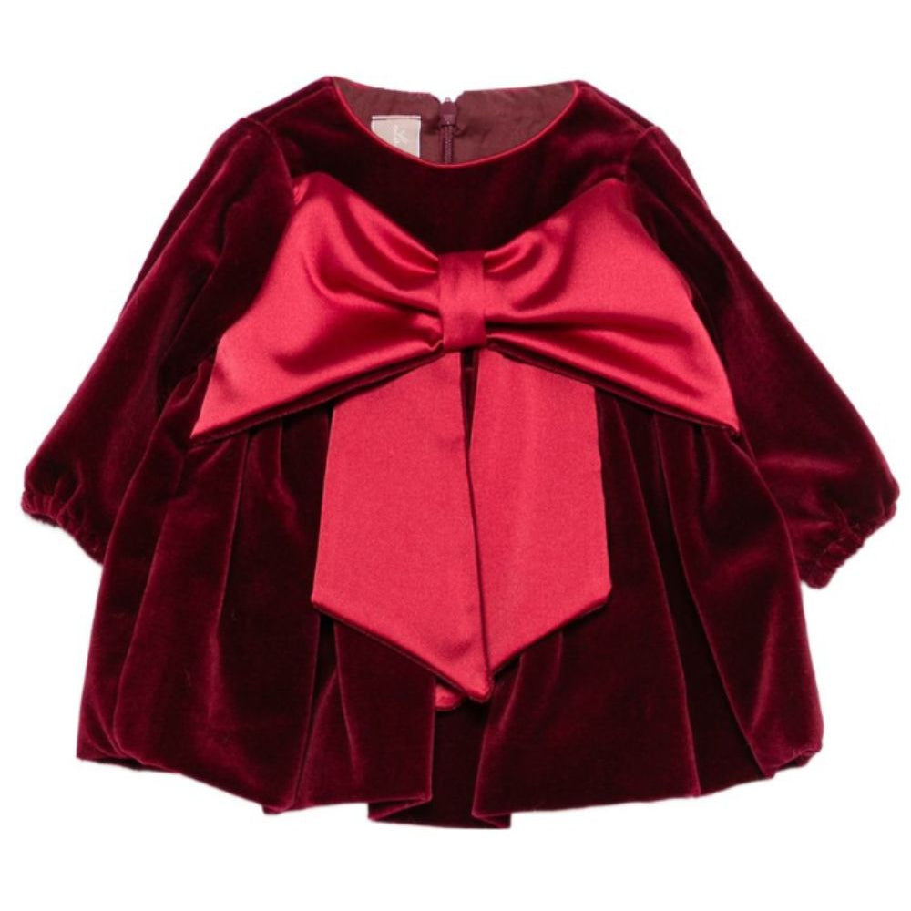 Abito per neonata La Stupenderia Kids rosso con dettaglio fiocco 3CBAB08 V14 LA STUPENDERIA KIDS
