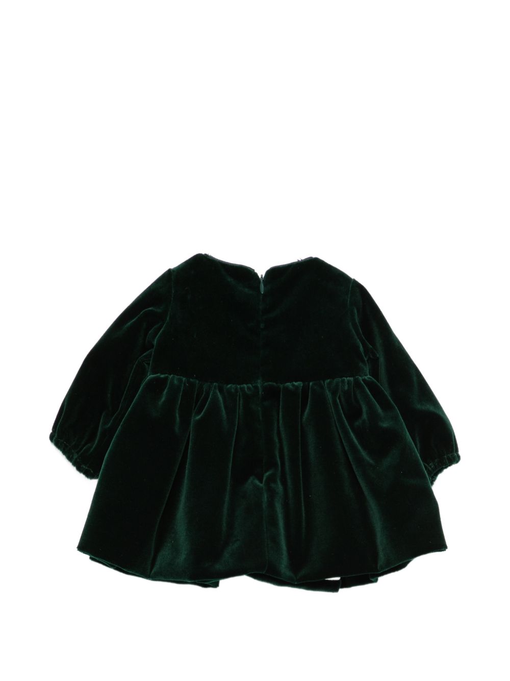 Abito per neonata La Stupenderia Kids verde scuro con dettaglio fiocco 3CBAB08 V80 LA STUPENDERIA KIDS