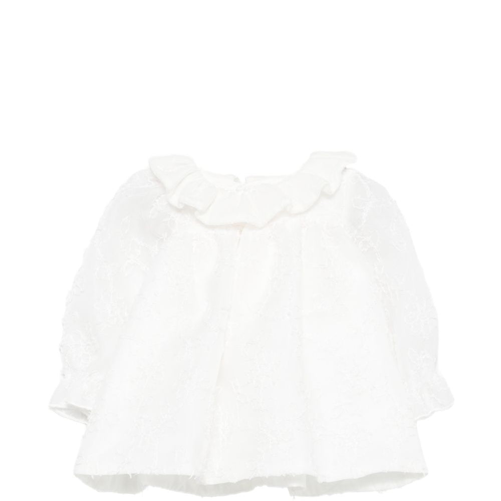 Abito per neonata La Stupenderia Kids bianco con ruches 3CBAB10 X34 LA STUPENDERIA KIDS