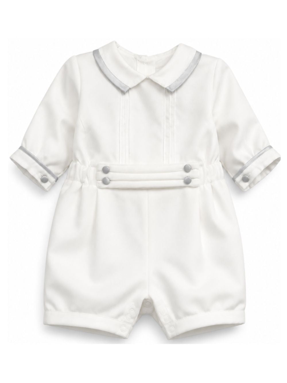 Tutina per neonato La Stupenderia Kids bianca con bottoni ed elastico in vita 3CBPG01 V02S15 LA STUPENDERIA KIDS