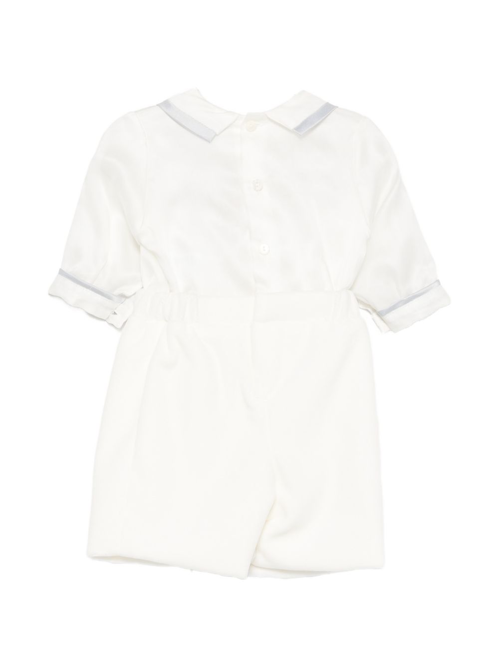 Tutina per neonato La Stupenderia Kids bianca con bottoni ed elastico in vita 3CBPG01 V02S15 LA STUPENDERIA KIDS