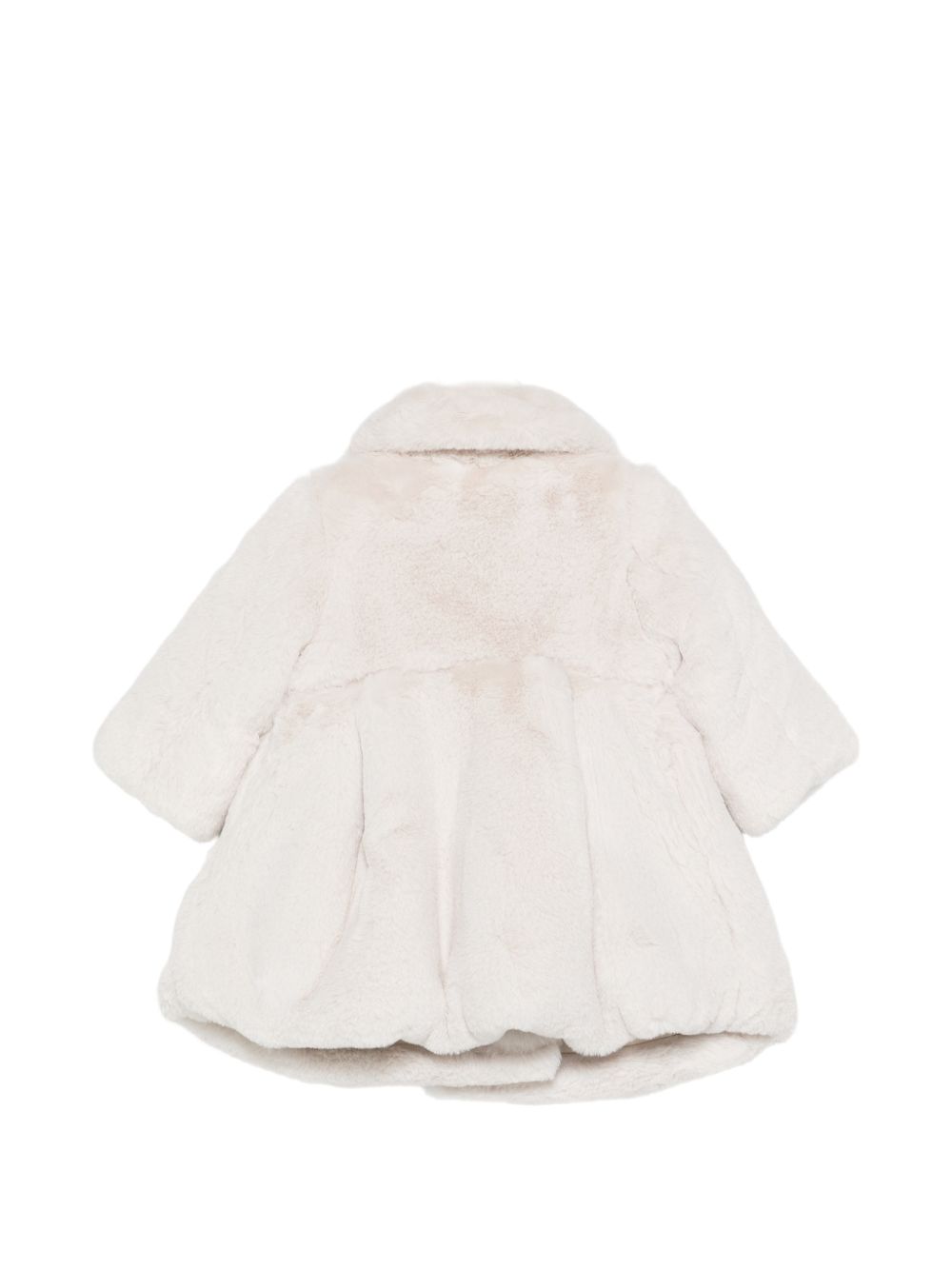 Cappotto per neonata La Stupenderia Kids bianco con texture di finta pelle 3CCGB28 W50 LA STUPENDERIA KIDS