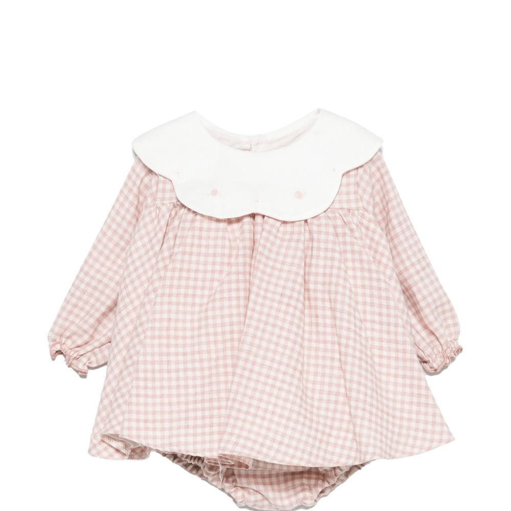 Abito per neonata La Stupenderia Kids rosa con motivo a quadretti 3TBAB04 Y24 LA STUPENDERIA KIDS