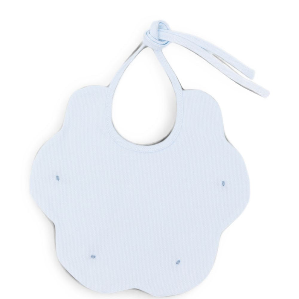 Bavaglino per neonato La Stupenderia Kids azzuro con bordo smerlato 3TBBV20 P04 LA STUPENDERIA KIDS