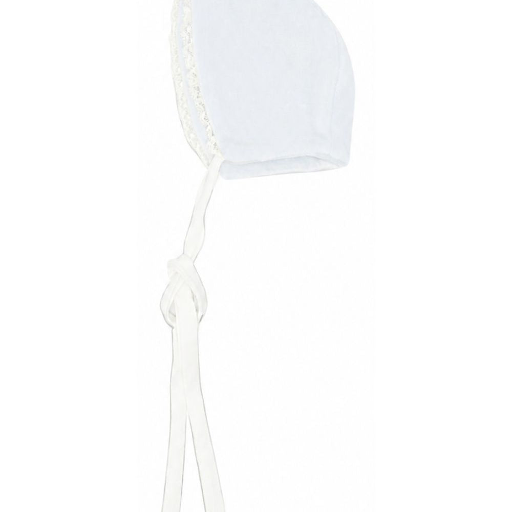 Cappello per neonato La Stupenderia Kids azzurro con finitura in pizzo 3TBCP00 L04 LA STUPENDERIA KIDS