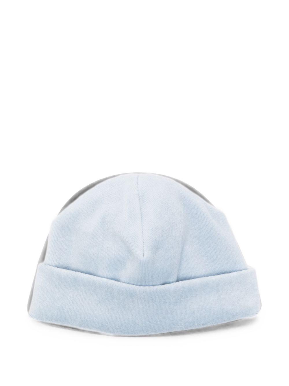 Cappello per neonato La Stupenderia Kids azzurro con finitura in velluto 3TBCP20 L24 LA STUPENDERIA KIDS