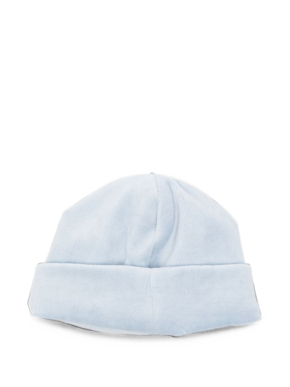 Cappello per neonato La Stupenderia Kids azzurro con finitura in velluto 3TBCP20 L24 LA STUPENDERIA KIDS