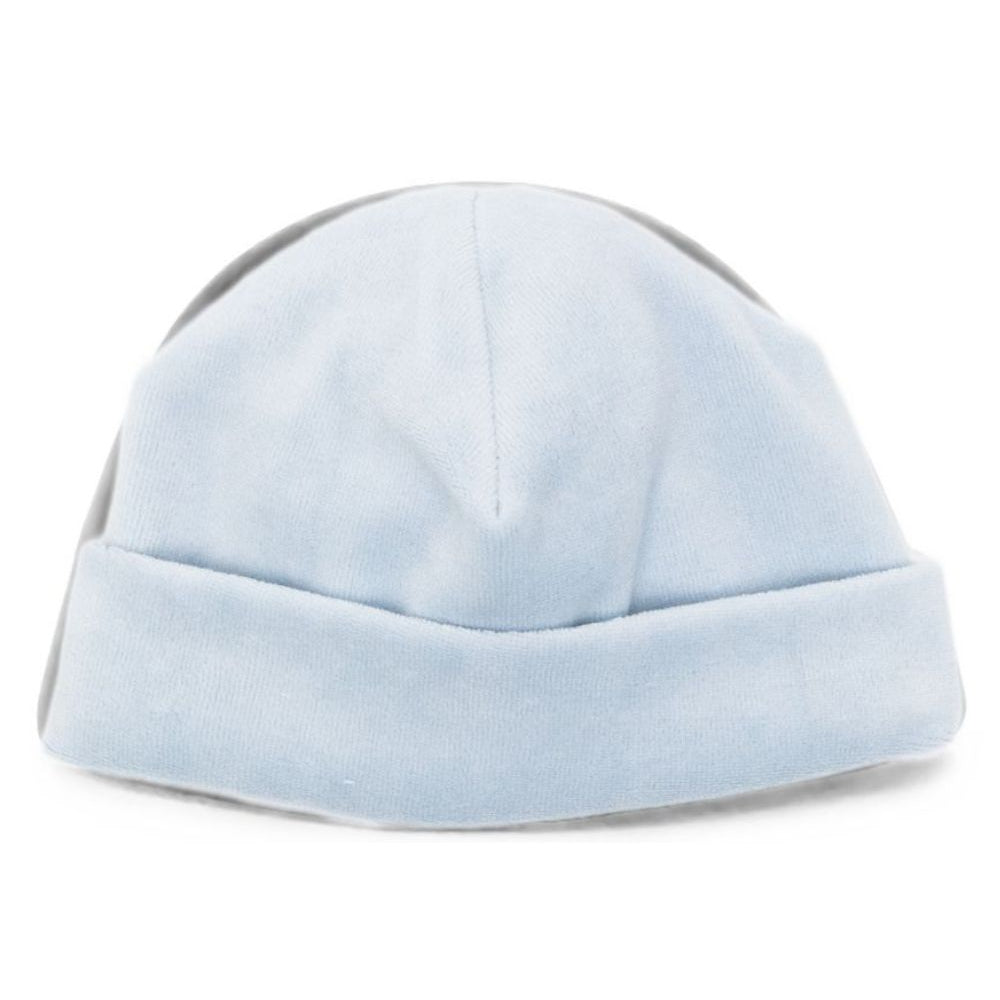 Cappello per neonato La Stupenderia Kids azzurro con finitura in velluto 3TBCP20 L24 LA STUPENDERIA KIDS