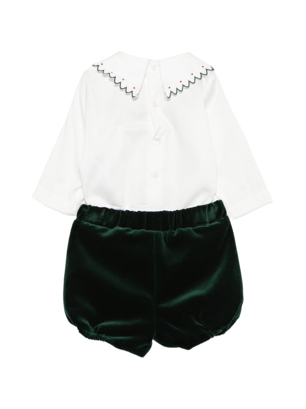 Set camicia e shorts per neonato La Stupenderia Kids multicolore con colletto ricamato 3TBCT07 V80 LA STUPENDERIA KIDS