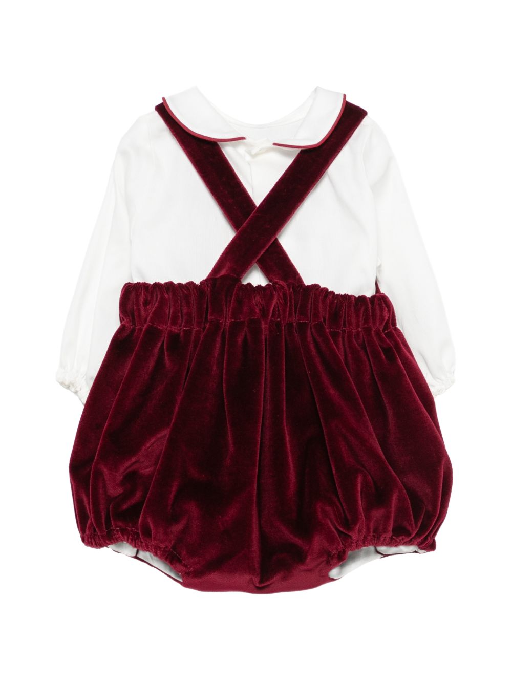 Blusa e salopette per neonata La Stupenderia Kids multicolore con fiocco sul davanti 3TBCT12 V14 LA STUPENDERIA KIDS