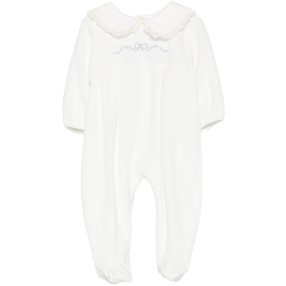 Tutina per neonato La Stupenderia Kids bianca con dettaglio fiocco ricamato 3TBTT00 L02AZZ LA STUPENDERIA KIDS