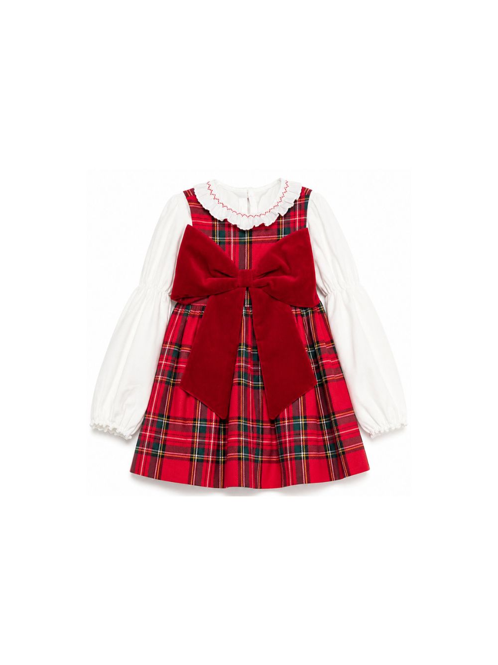 Set abito e camicia per neonata La Stupenderia rosso con dettaglio fiocco oversize 3TCAB26 3TJMG42 Z52 J99 RES LA STUPENDERIA KIDS