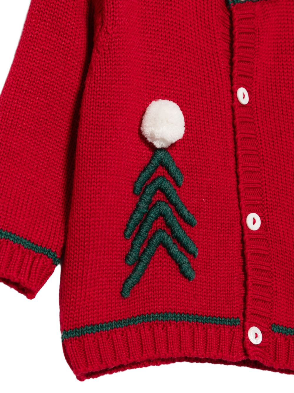 Maglione per neonato La Stupenderia Kids rosso con dettagli pompon in rilievo 3WCC R25 LA STUPENDERIA KIDS