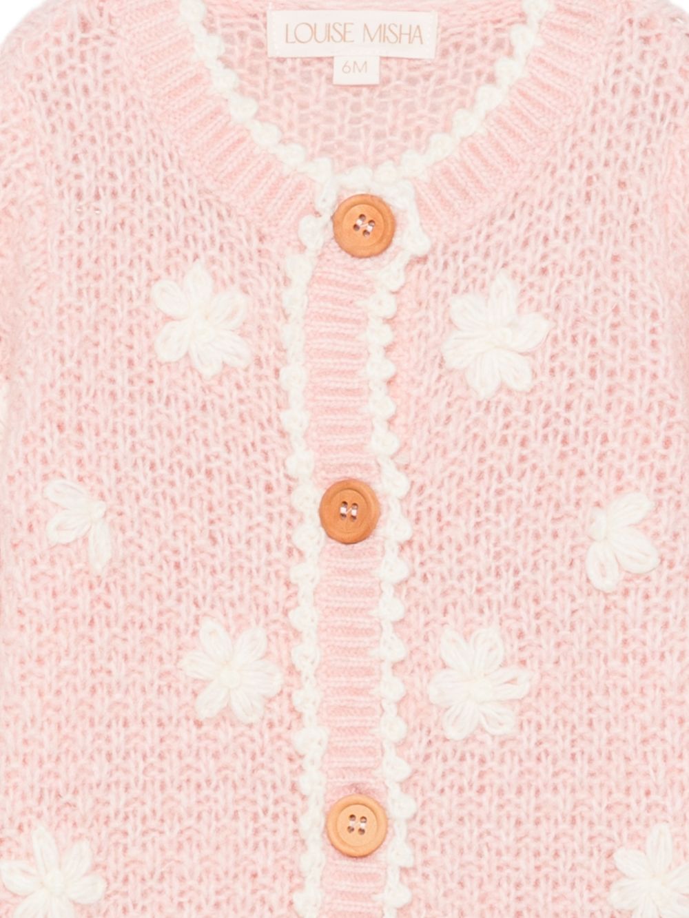 Tutine per neonata Louise Misha Kids rosa con trama intrecciata FRC-W26-R0128 BLUSH LOUISE MISHA KIDS