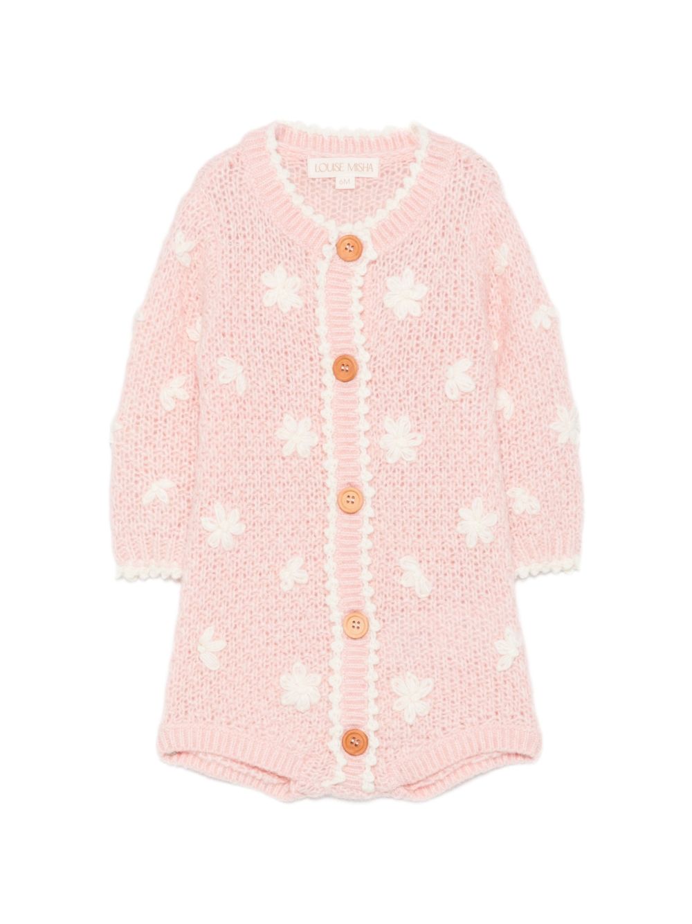 Tutine per neonata Louise Misha Kids rosa con trama intrecciata FRC-W26-R0128 BLUSH LOUISE MISHA KIDS