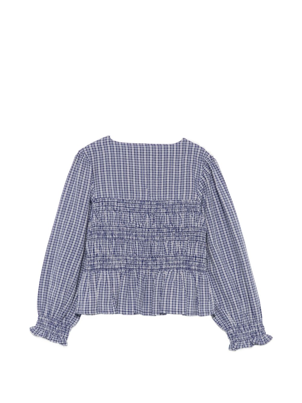 Camicia per bambina Louise Misha Kids blu con motivo a quadretti GRI-W26-B0018 INDIGO LOUISE MISHA KIDS