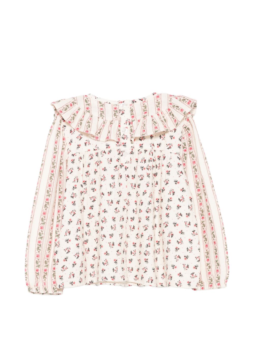 Blusa per bambina Louise Misha Kids bianca con stampa a fiori all-over GRI-W26-B0291 PINK LOUISE MISHA KIDS