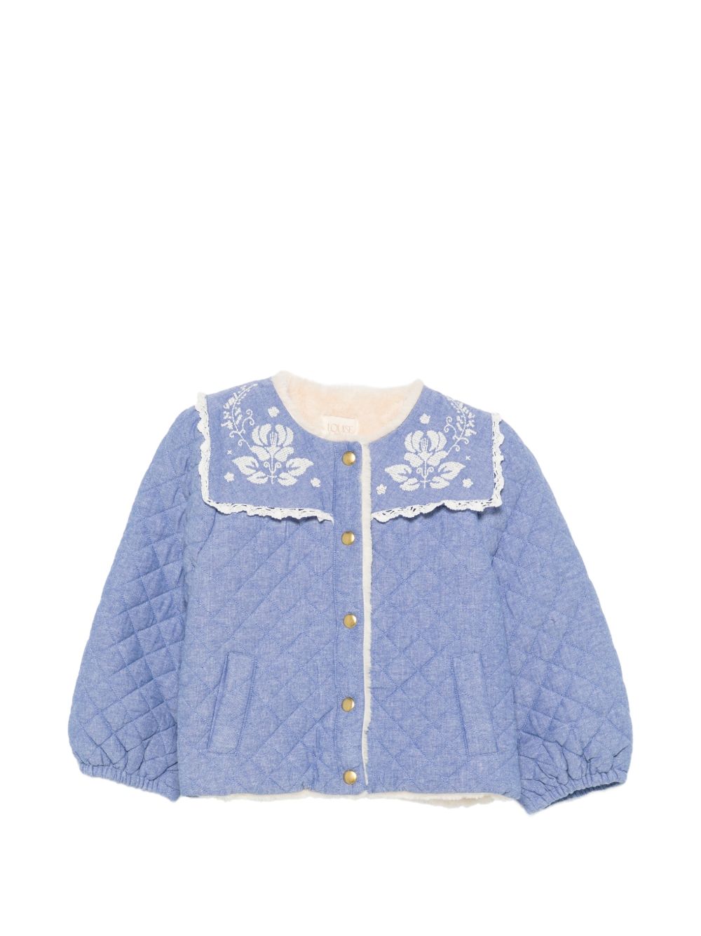 Giubbino per bambina Louise Misha Kids blu con finitura trapuntata GRI-W26-C0003 BLUE LOUISE MISHA KIDS