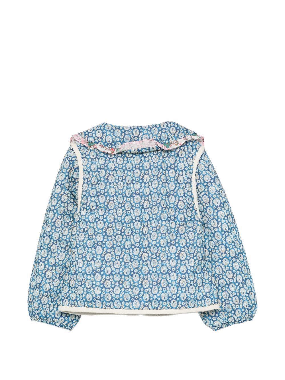 Giubbino per bambina Louise Misha Kids blu con design patchwork GRI-W26-J0307 NAVY LOUISE MISHA KIDS