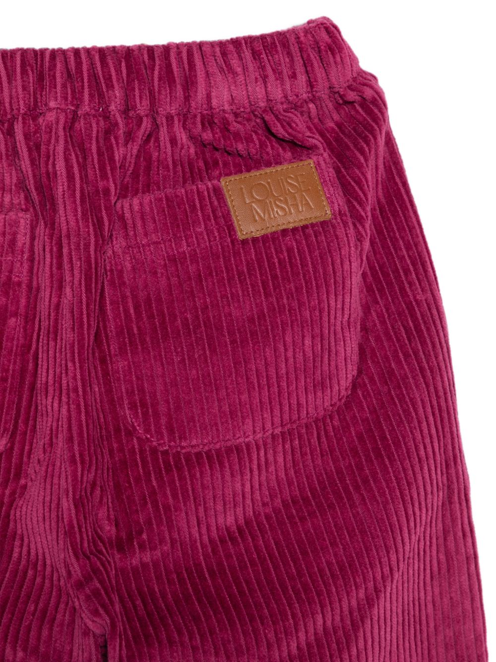 Pantaloni per bambina Louise Misha Kids fucsia con trama a coste GRI-W26-P0296 BEETROOT LOUISE MISHA KIDS