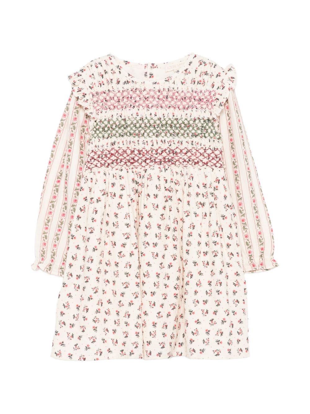 Abito per bambina Louise Misha Kids bianco con stampa a fiori all-over GRI-W26-S0017 CREAM LOUISE MISHA KIDS