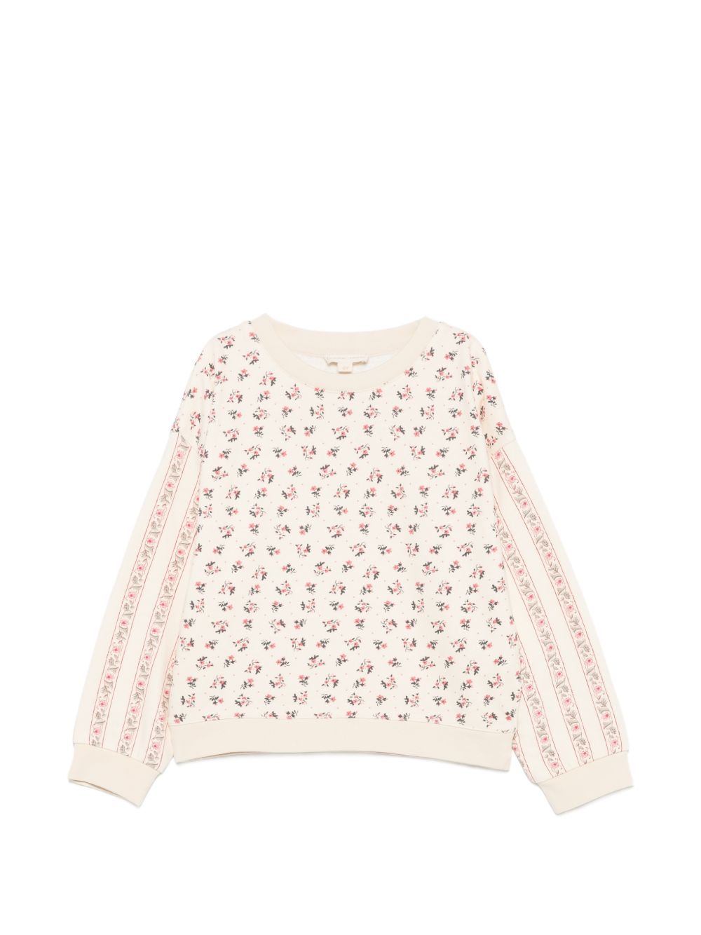 Felpa per bambina Louise Misha Kids beige con stampa floreale GRI-W26-S0092 PINK LOUISE MISHA KIDS