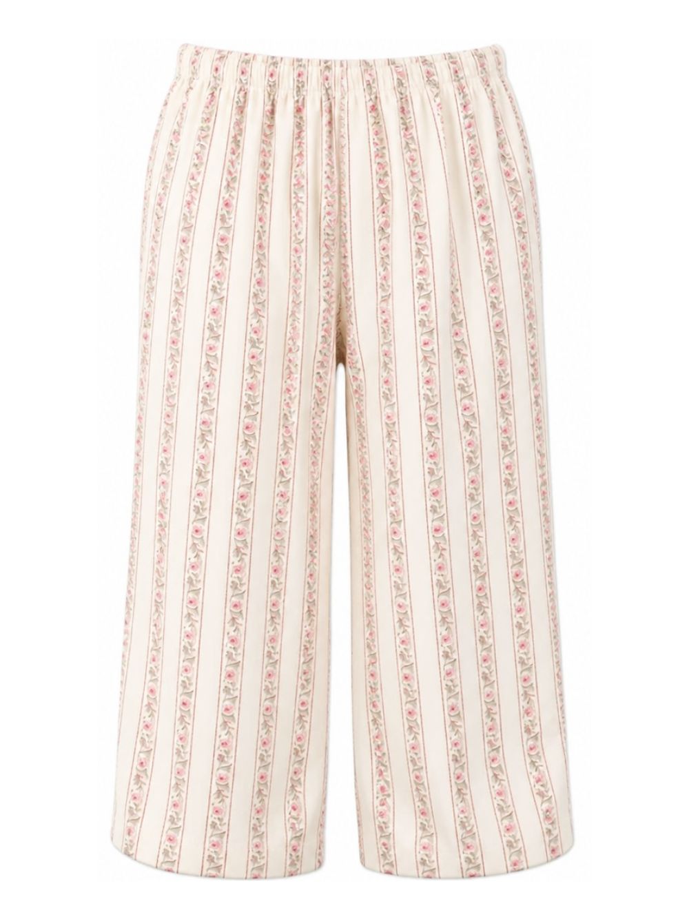 Pantaloni per bambina Louise Misha Kids bianchi con stampa a fiori GRI-W26-S0192 CREAM LOUISE MISHA KIDS