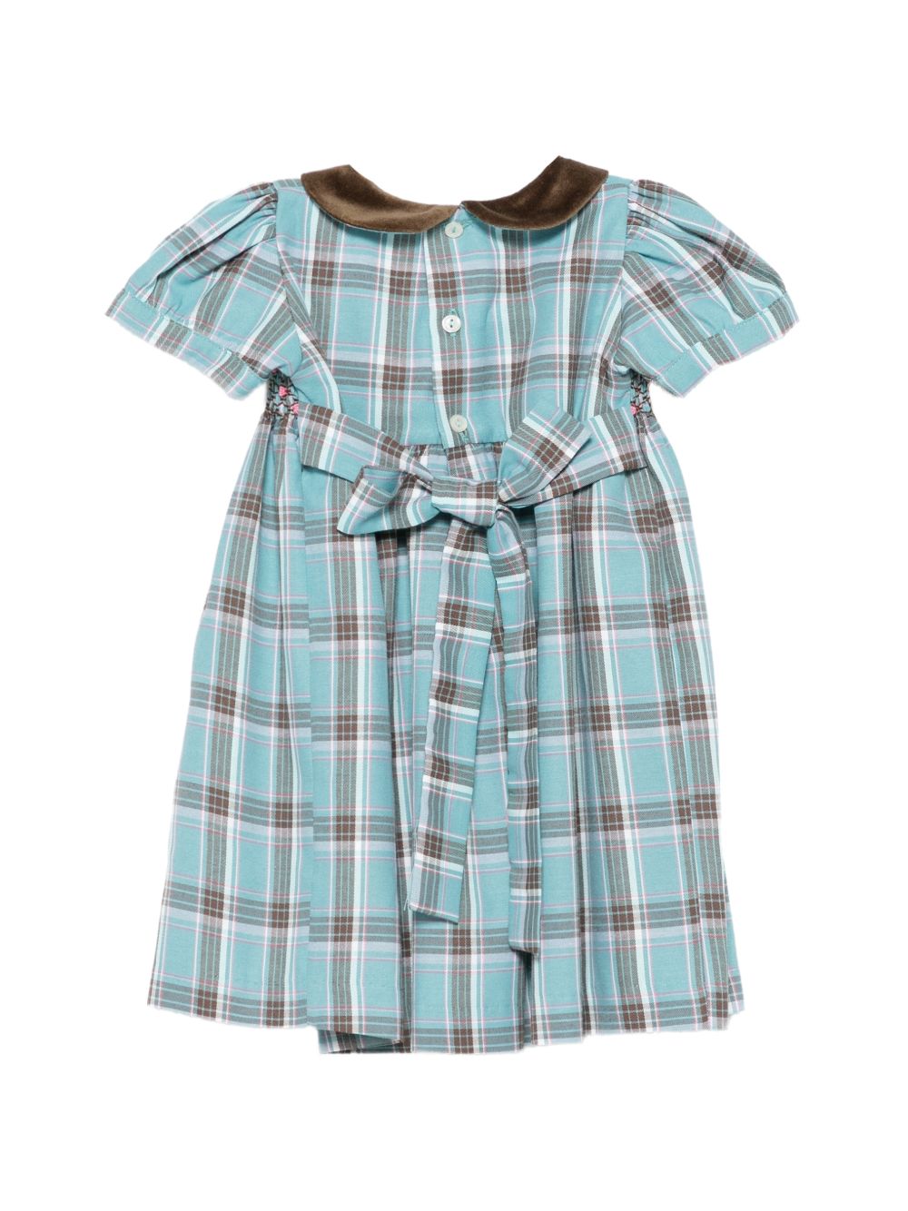 Abito per neonata Mariella Ferrari Kids azzurro con dettaglio in punto smock ABB2MC 062 MARIELLA FERRARI KIDS
