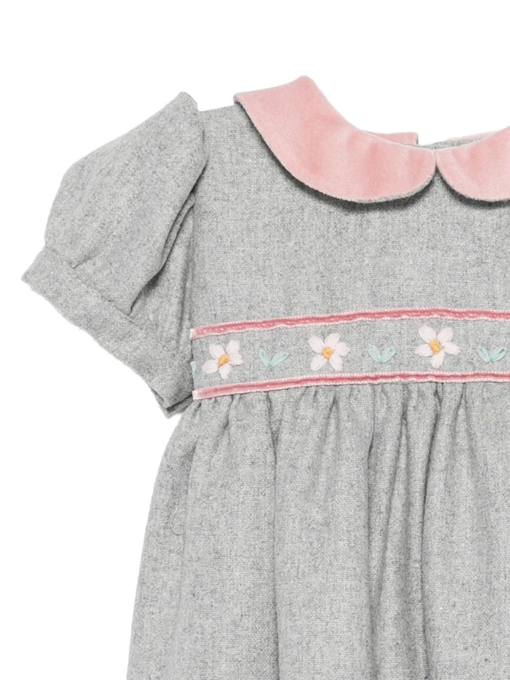 Abito per neonata Mariella Ferrari Kids grigio con colletto alla Peter Pan ABN12MC 054 MARIELLA FERRARI KIDS