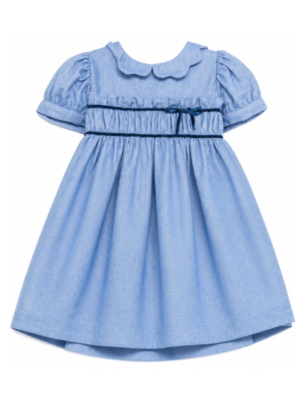 Abito per neonata Mariella Ferrari Kids azzurro con colletto smerlato ABO13MC 015 MARIELLA FERRARI KIDS