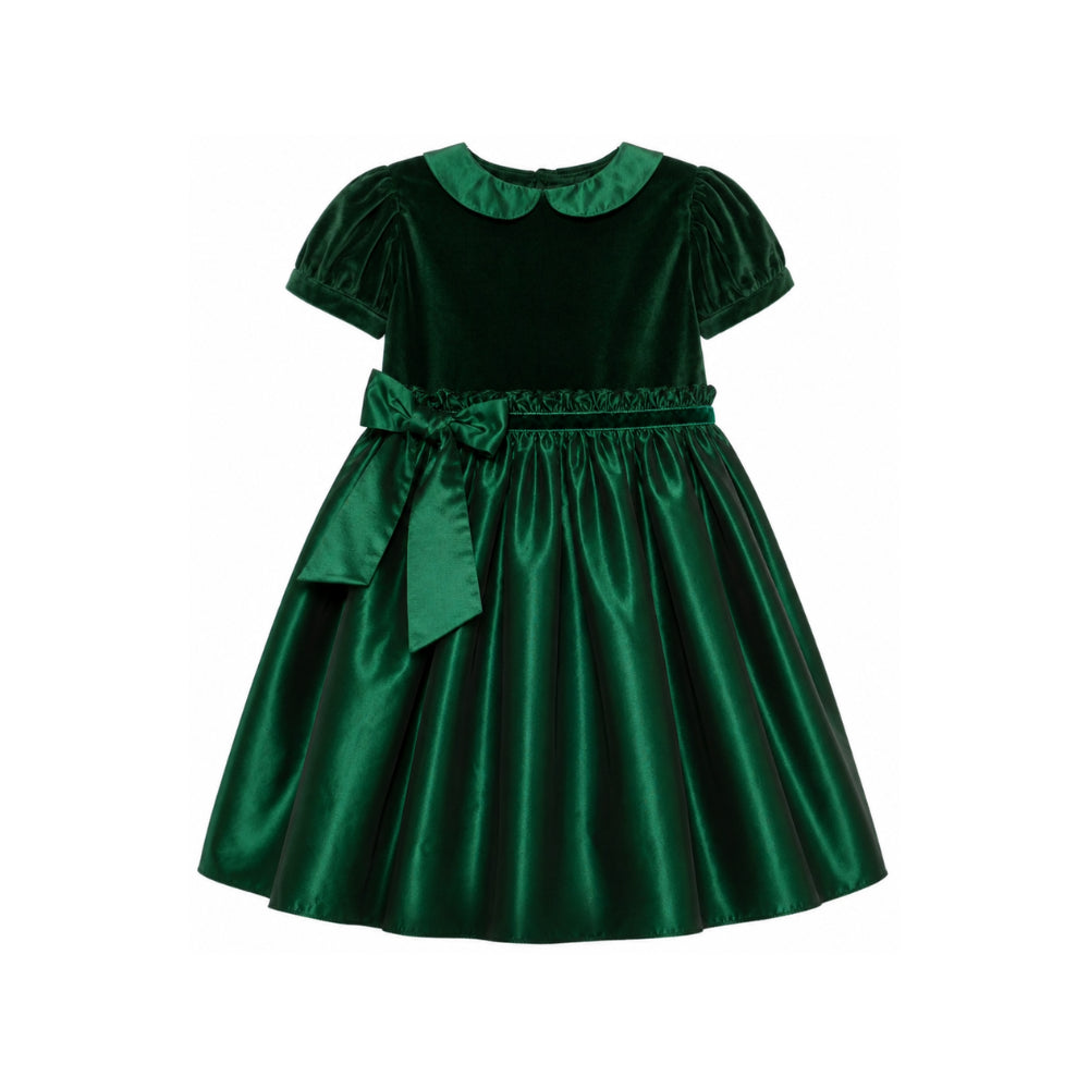 Abito per bambina Mariella Ferrari Kids verde con colletto alla Peter Pan ABS17MC 074 083 MARIELLA FERRARI KIDS