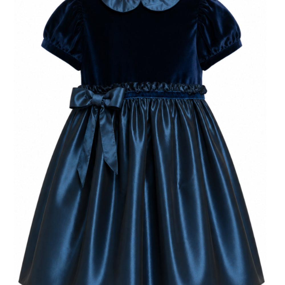 Abito per bambina Mariella Ferrari Kids blu con colletto alla Peter Pan ABS17MC 075 080 MARIELLA FERRARI KIDS