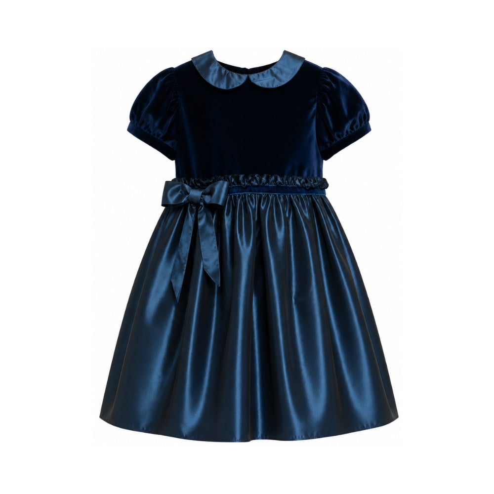 Abito per bambina Mariella Ferrari Kids blu con colletto alla Peter Pan ABS17MC 075 080 MARIELLA FERRARI KIDS