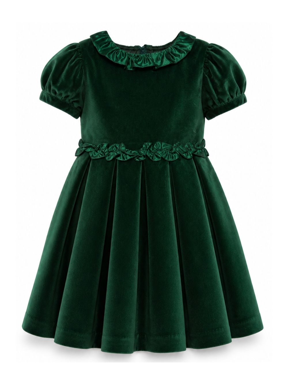 Abito per bambina Mariella Ferrari Kids verde con colletto a smerlo ABT18MC 076 082 MARIELLA FERRARI KIDS