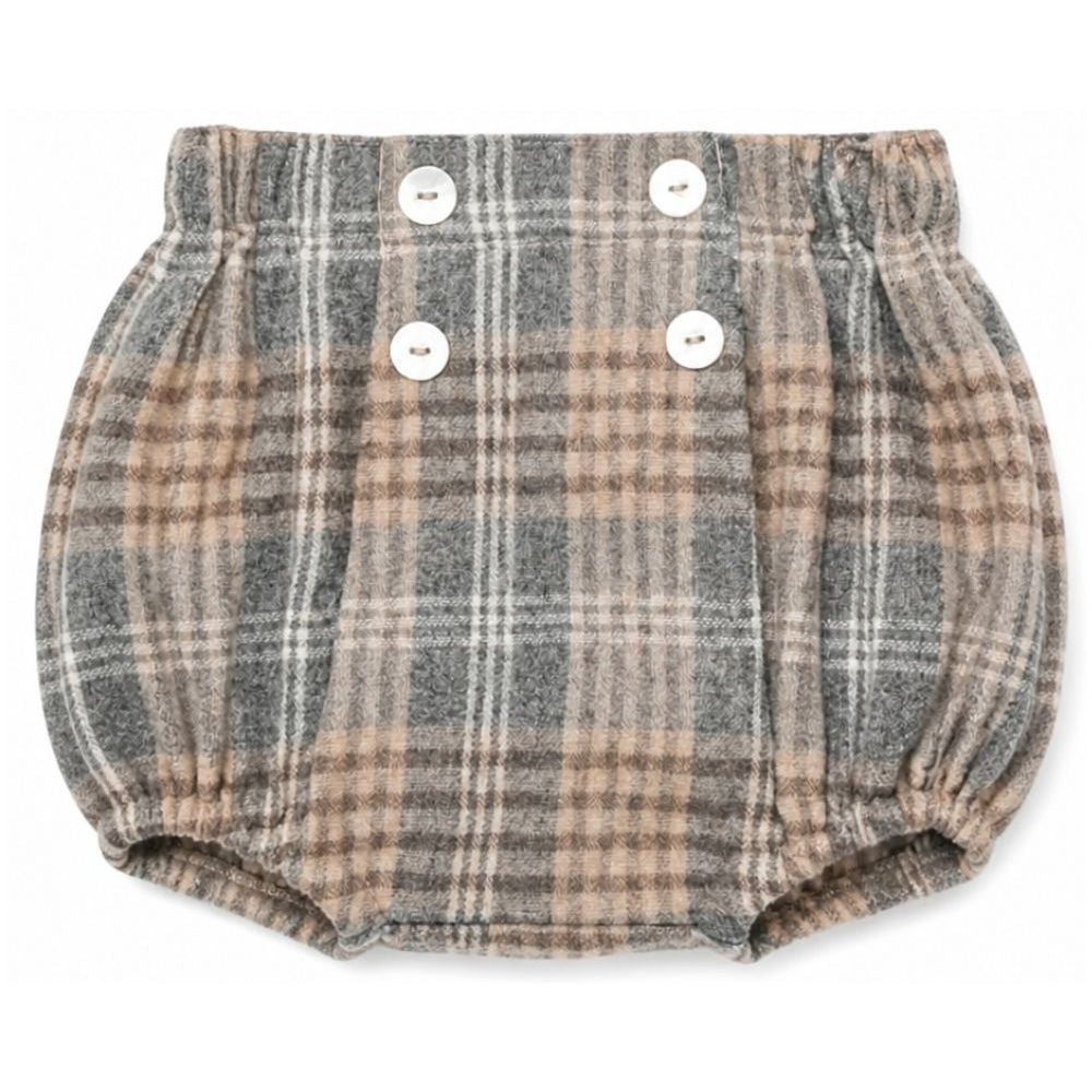 Shorts per neonati Mariella Ferrari beige con motivo tartan PGB2 065 TARTAN MARIELLA FERRARI KIDS