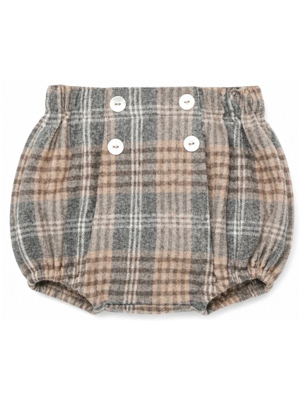 Shorts per neonati Mariella Ferrari beige con motivo tartan PGB2 065 TARTAN MARIELLA FERRARI KIDS