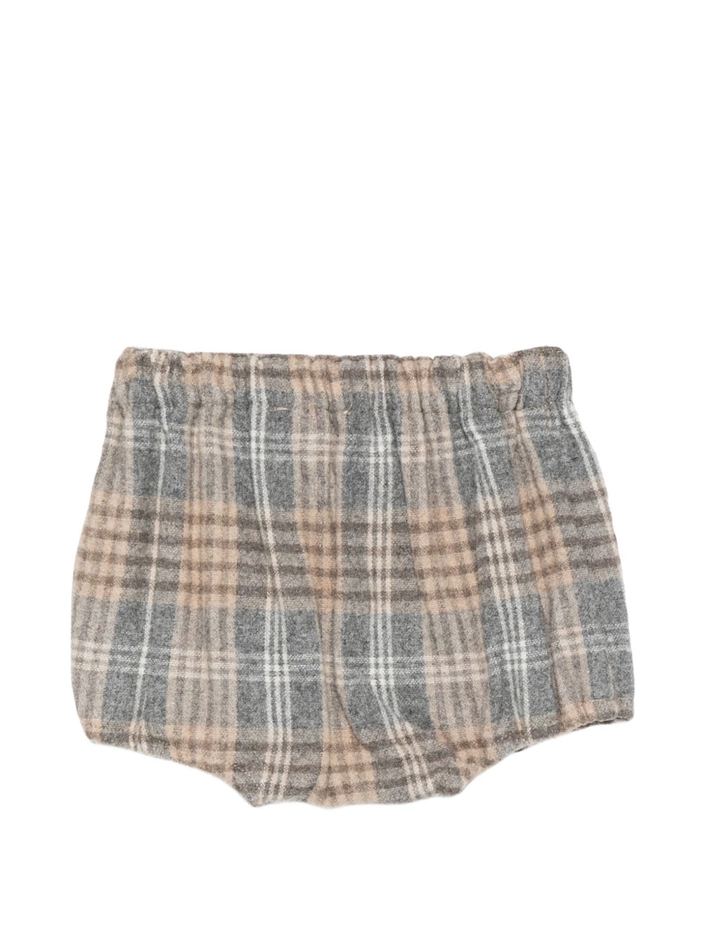 Shorts per neonati Mariella Ferrari beige con motivo tartan PGB2 065 TARTAN MARIELLA FERRARI KIDS