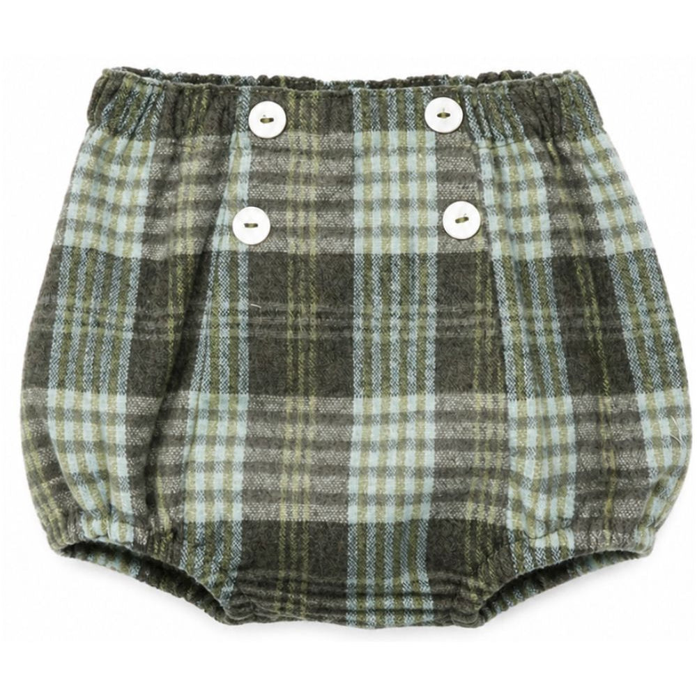 Shorts per neonati Mariella Ferrari Kids verde con motivo tartan PGB2 066 TARTAN MARIELLA FERRARI KIDS