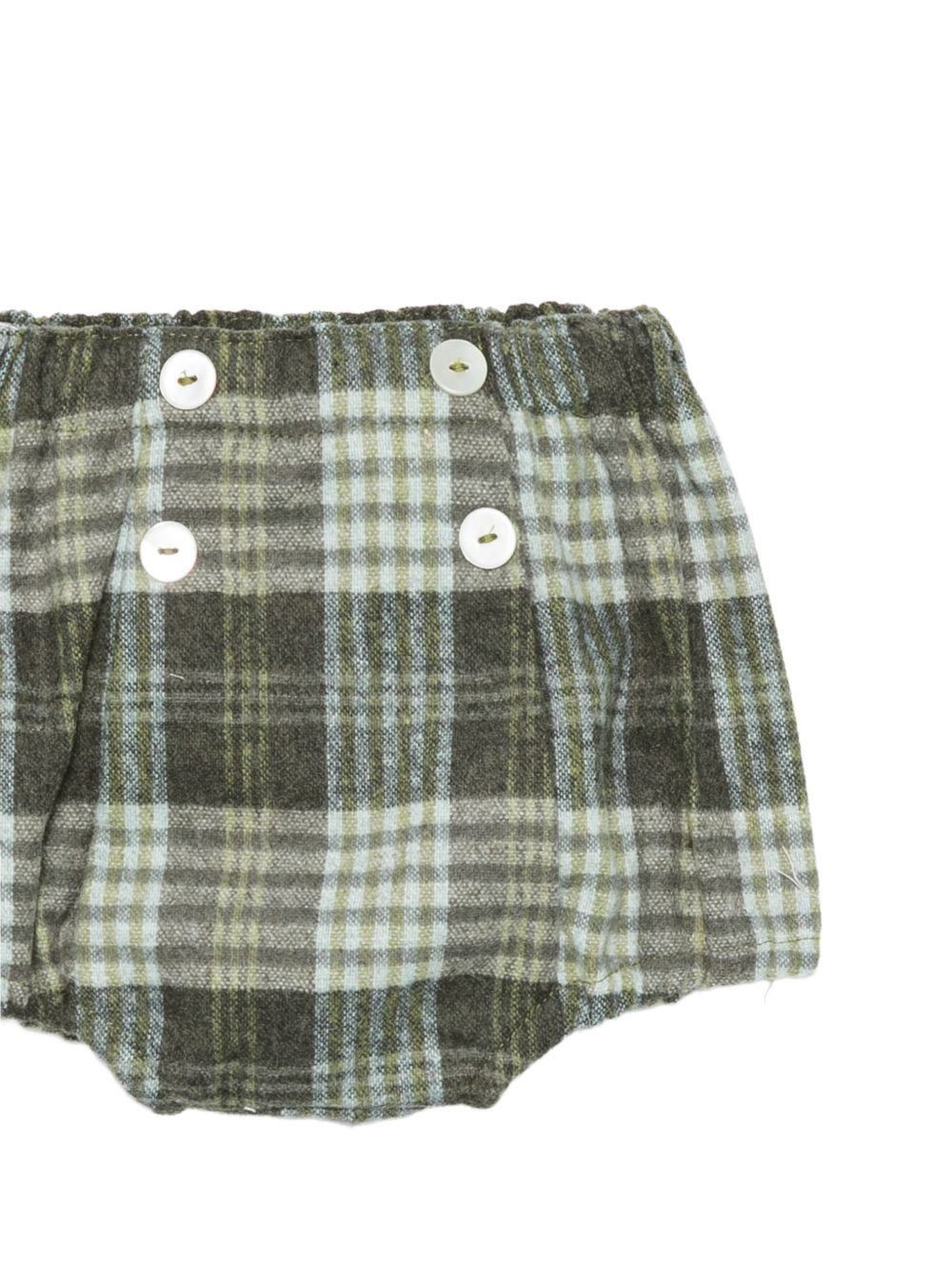 Shorts per neonati Mariella Ferrari Kids verde con motivo tartan PGB2 066 TARTAN MARIELLA FERRARI KIDS