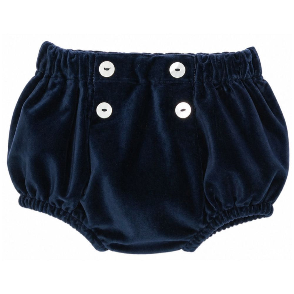 Shorts per neonati Mariella Ferrari Kids blu con finitura in velluto PGB2 075V MARIELLA FERRARI KIDS