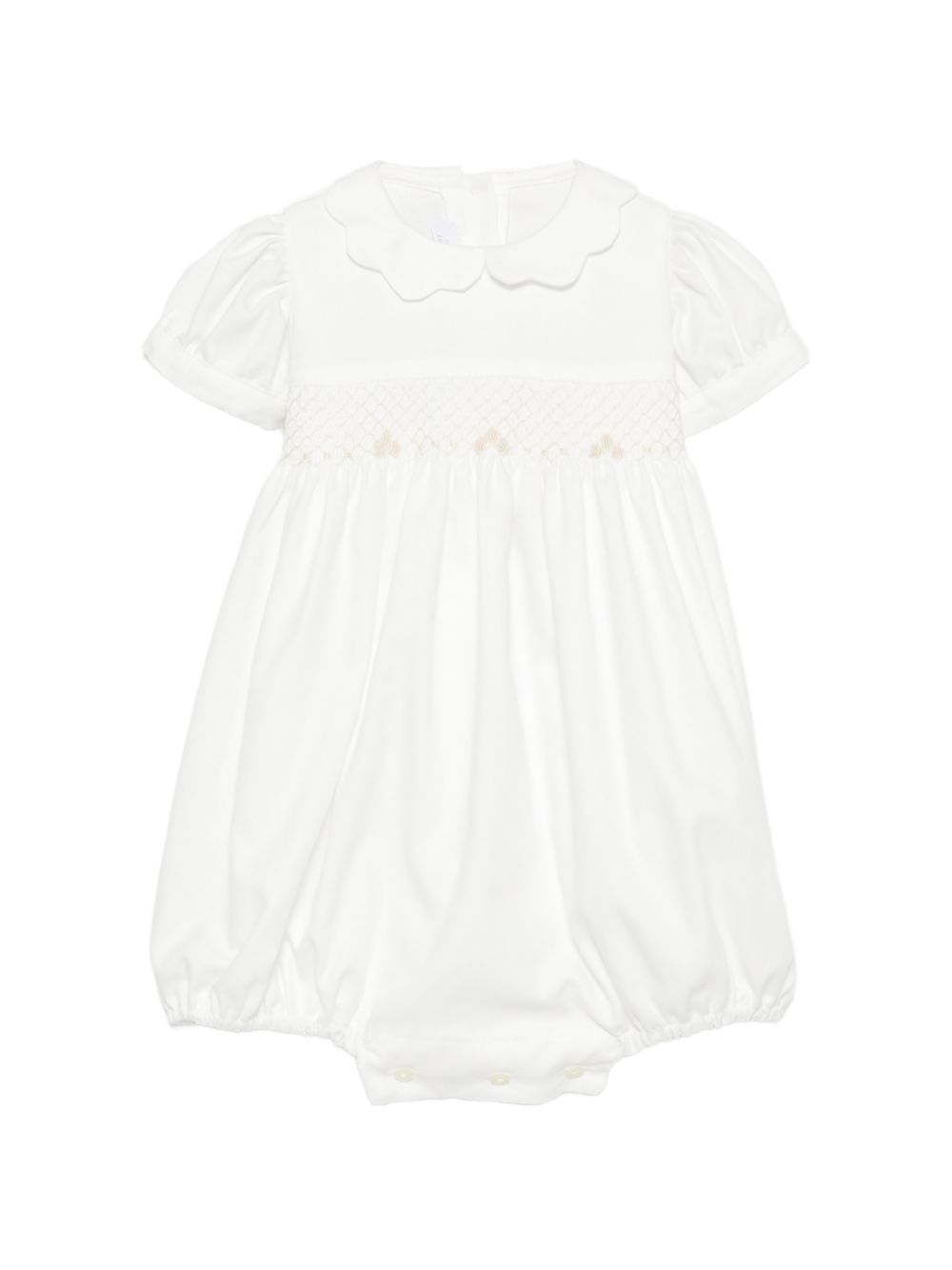Tutina per neonata Mariella Ferrari bianca con colletto Peter Pan PGD4 004 BURRO MARIELLA FERRARI KIDS