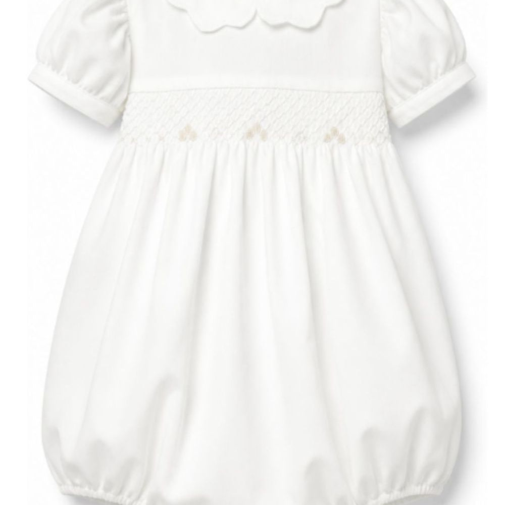 Tutina per neonata Mariella Ferrari bianca con colletto Peter Pan PGD4 004 BURRO MARIELLA FERRARI KIDS