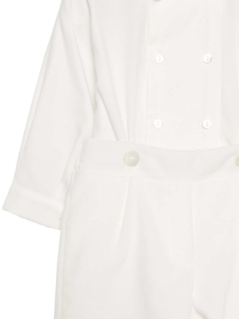 Completo camicia e shorts per neonato Mariella Ferrari Kids bianco con chiusura a doppiopetto PGI9 005 005V MARIELLA FERRARI KIDS