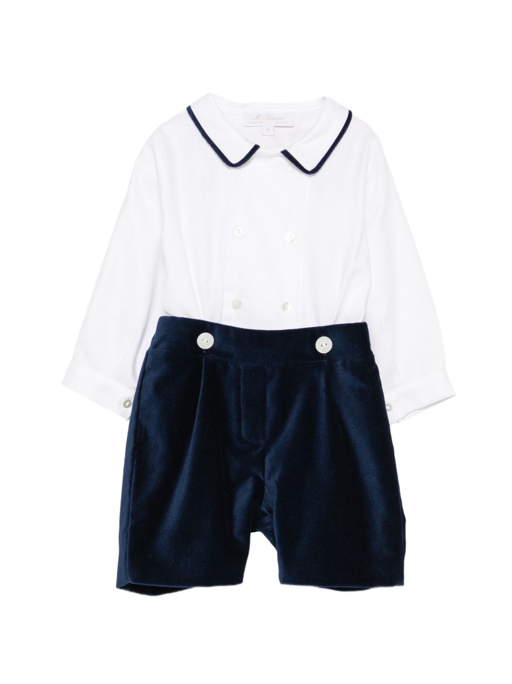 Set camicia e shorts per neonato Mariella Ferrari Kids multicolore con dettagli blu PGI9 005 075 MARIELLA FERRARI KIDS